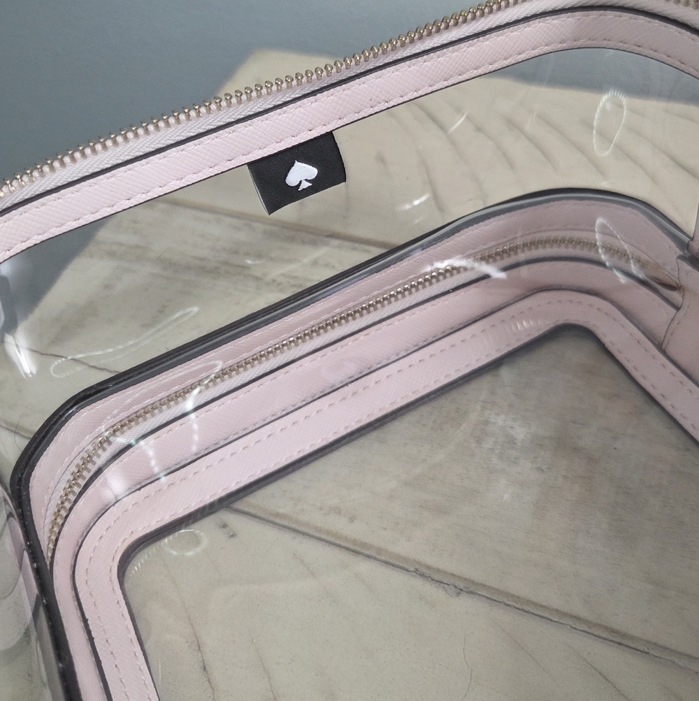 Kate Spade Madison Strawberry Garden Travel Transparent Cosmetic Case, EUC - Picture 11 of 13